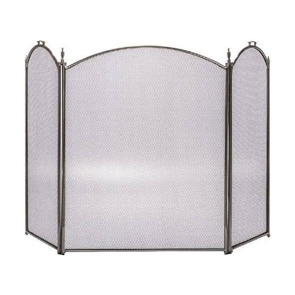 Chimney Arched 3 Fold Pewter Screen - 32 inch O867678
