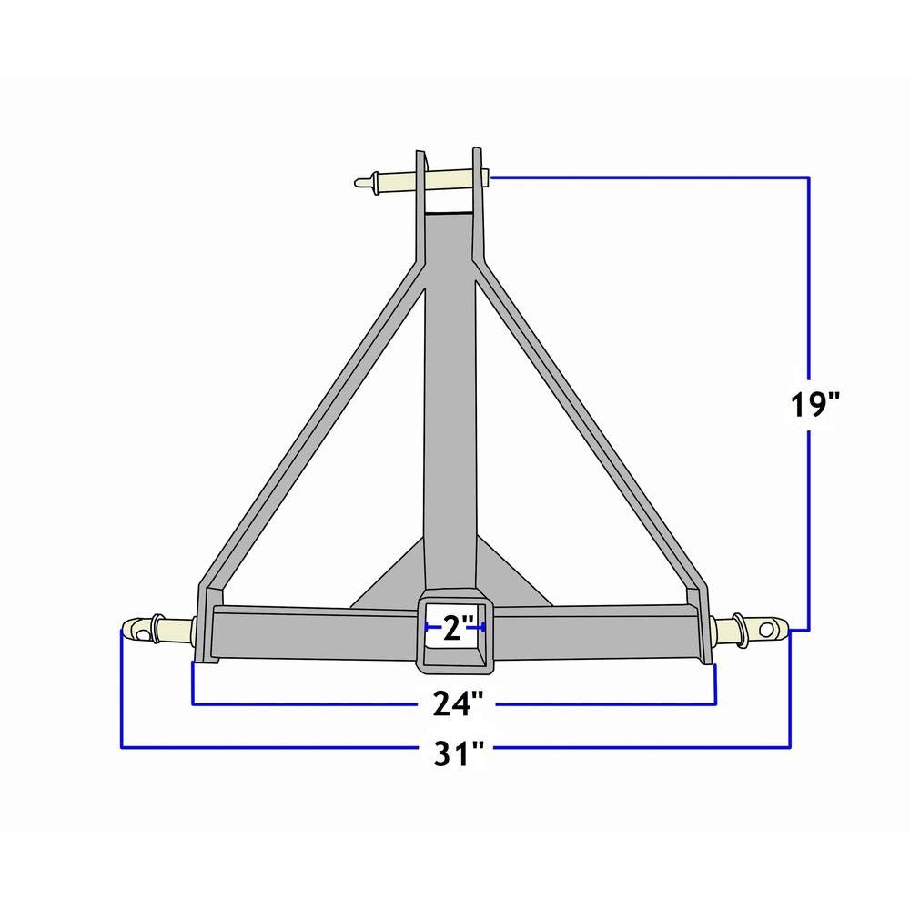 Orange 3-Point Receiver Hitch T61545