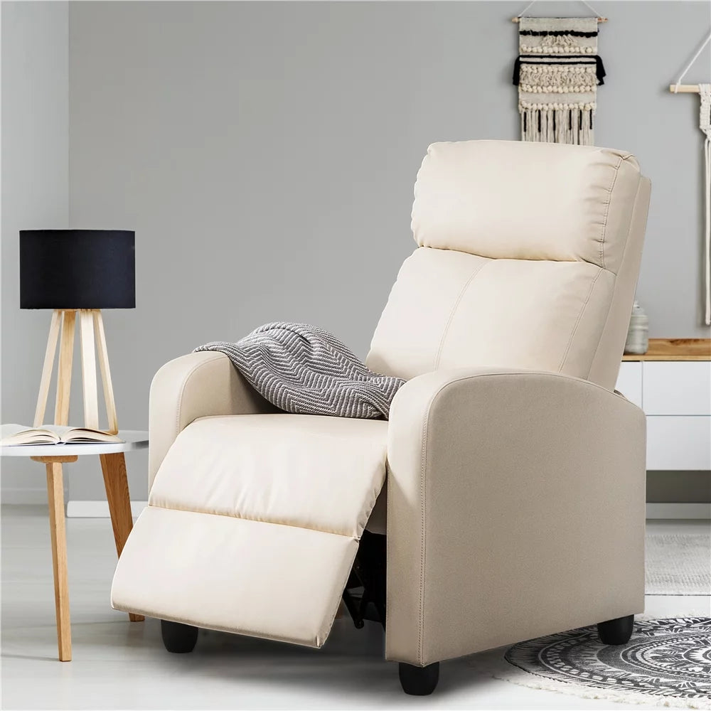 2pcs Beige Recliner Chair with Pocket Spring V22785