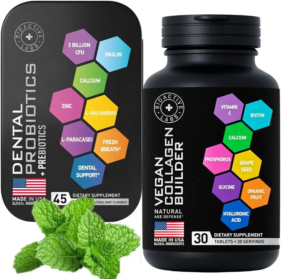 Dental Probiotic and Vegan Collagen Builder Beauty and Health Bundle V509502