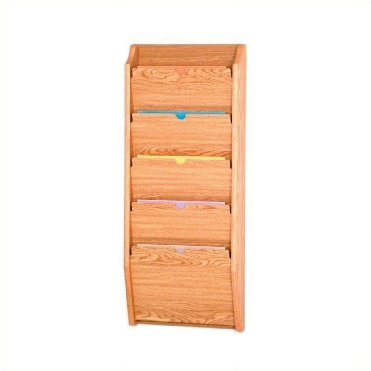 Light Oak 5 Pocket File Holder P36230