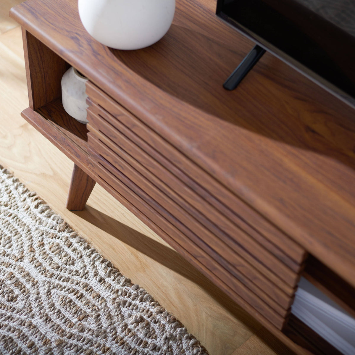 Walnut 2-Shelf Media Stand M408487