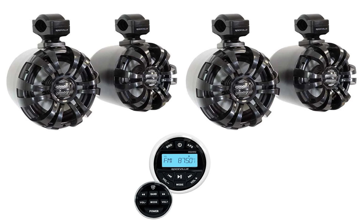 6.5" 600w Marine Wakeboard Swivel Speakers with Receiver B564085