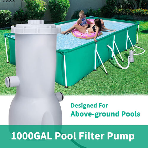 1000 GPH Clear Cartridge Filter Pump for Above Ground Pools, 110-120V with GFCI, Pack of 2 A774149