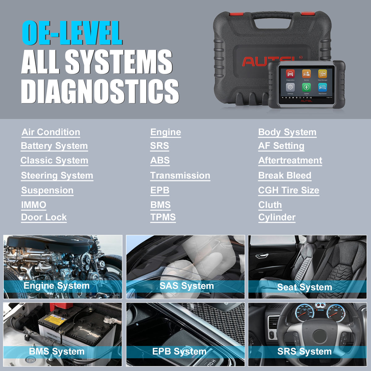 Autel MaxiCOM MK808Z Bi-Directional Full System Diagnostic Tablet Y495