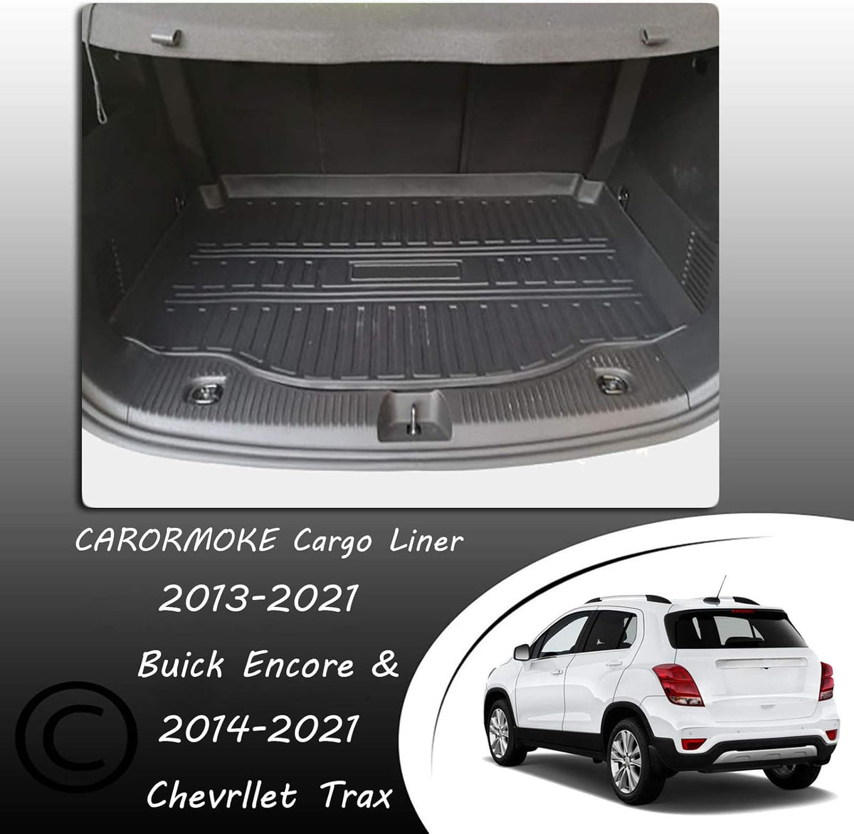 Cargo Liner Trunk Mat Cargo Tray Black Pack of 2 J767988