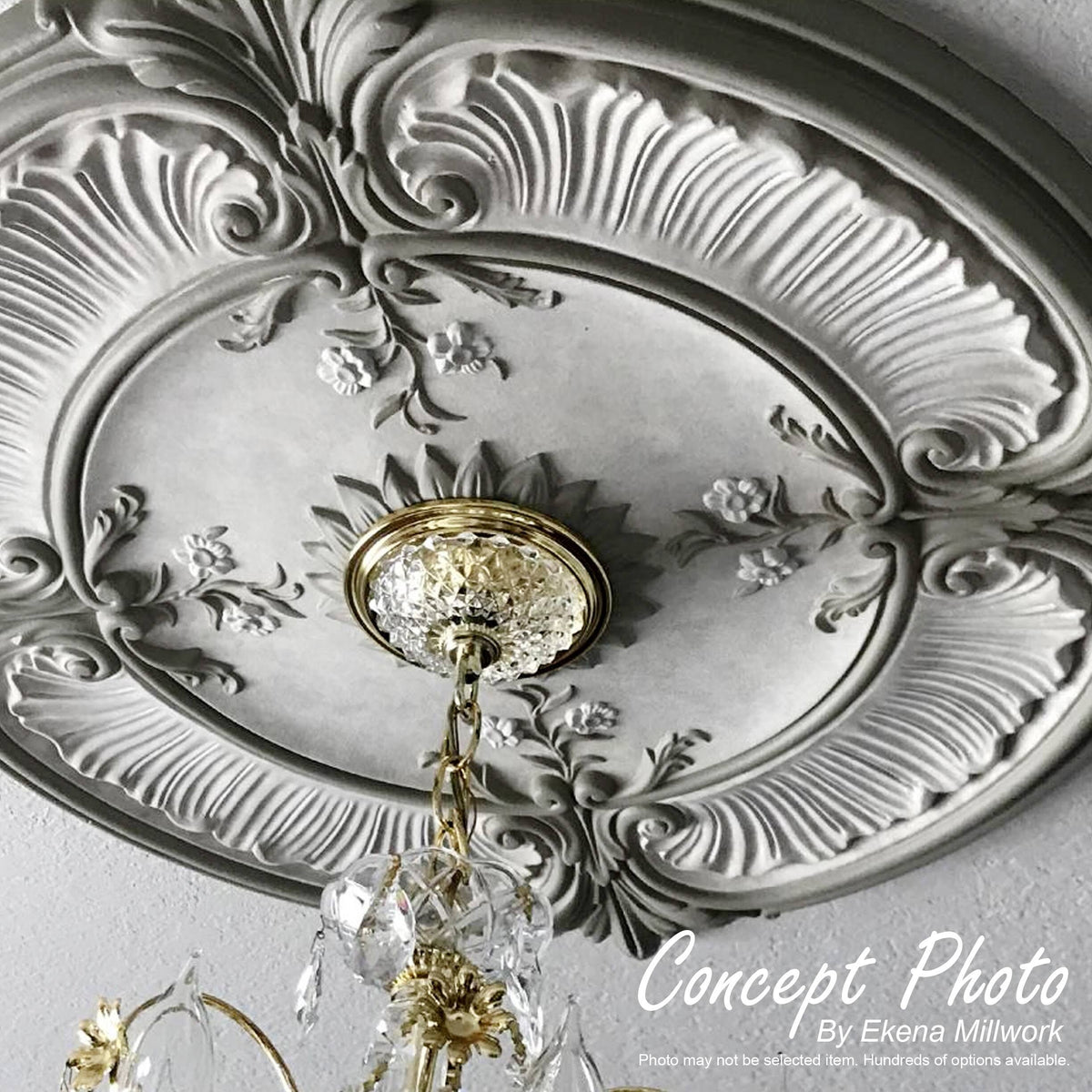 23 1/2x22OD x 3 1/2x22ID x 2 1/8x22P Ceiling Medallion L7427