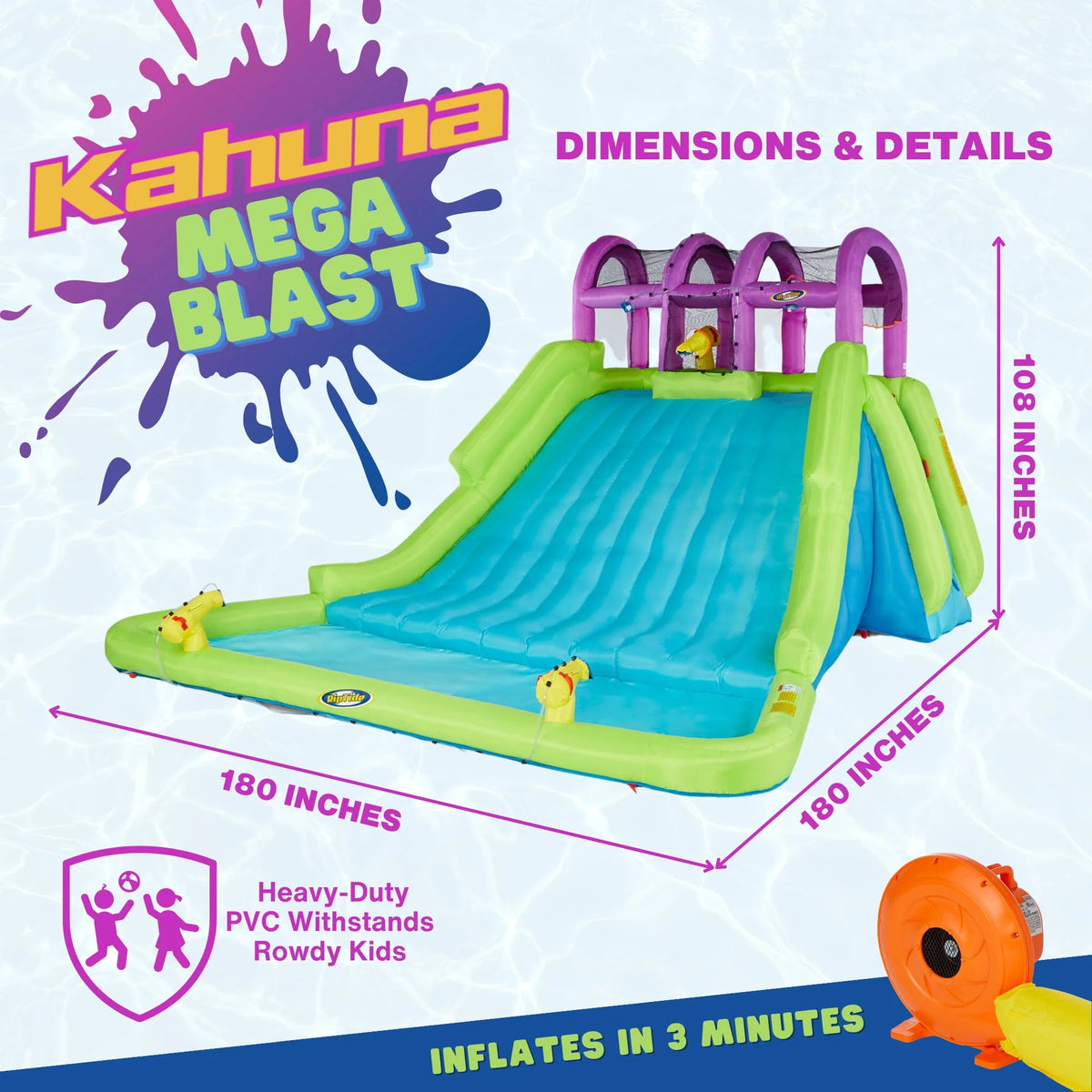 Inflatable Kids Pool and Slide Water Park R140575