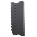 Gray Wall Mount Steel Vertical File Organizer 10 Sectional Modular T755344
