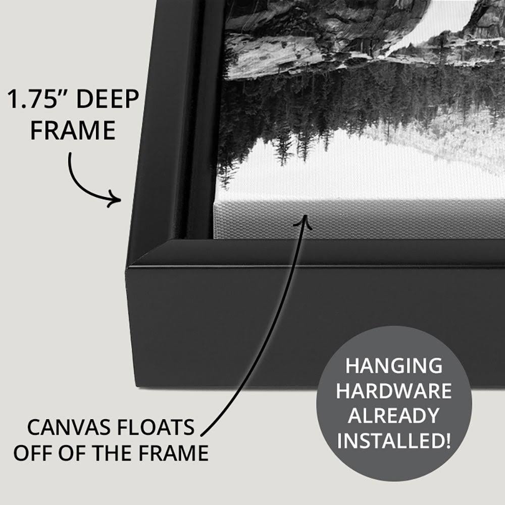 Black Float Frame Canvas Art - 24 x 16 H704932