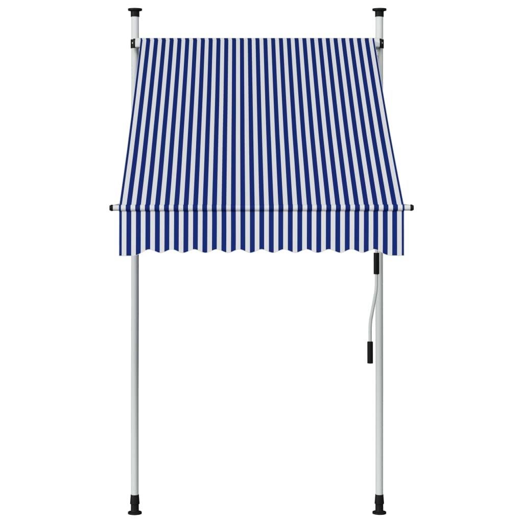 Blue and White Stripes Retractable Awning Z794208