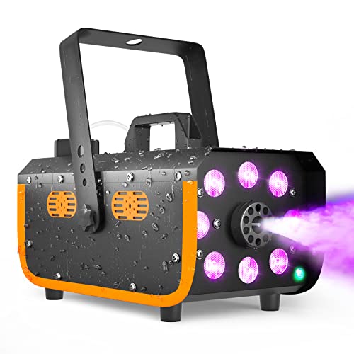 500W Fog Machine with 2 Remotes and 8 LED Lights J234943