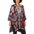 Red Jacquard Kimono U5658