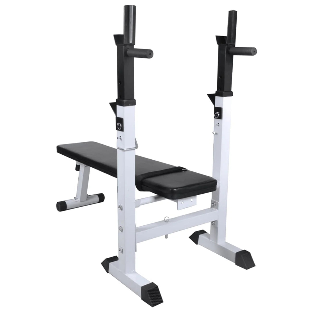 Workout Bench with Weight Rack, Barbell and Dumbbell Set 264.6 lb D9772