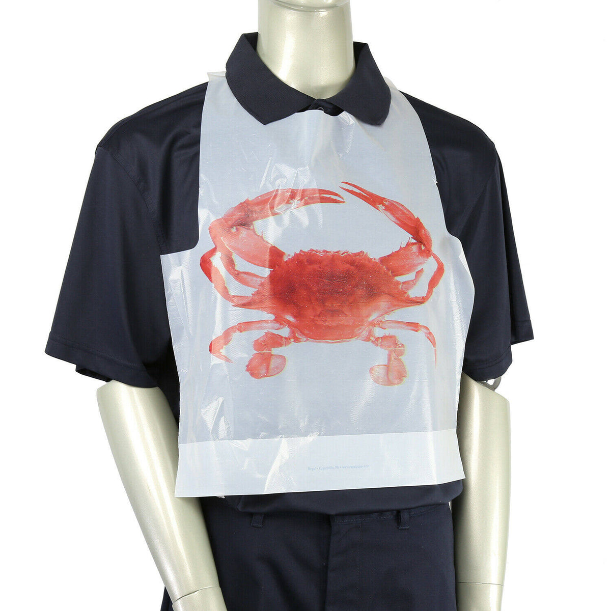 Adult Poly Bibs with Crab Design Package of 500 U8855