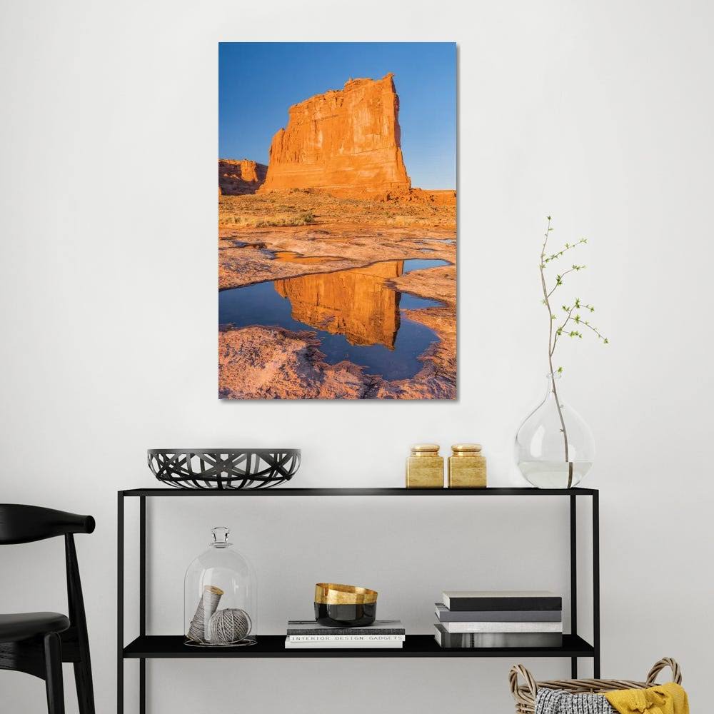 The Organ Reflected in Pool, Arches National Park, Utah Print Y11991